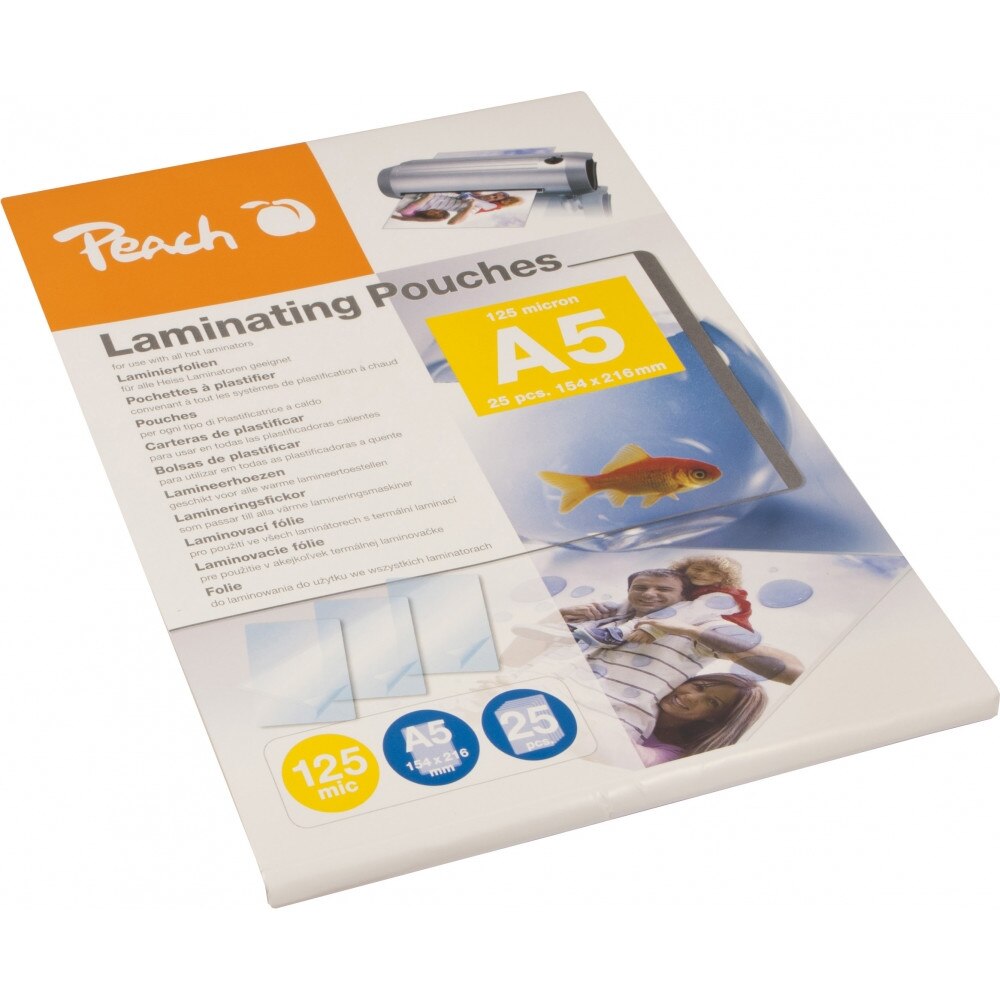 Folie laminare A5 125microni 154x216mm 100/set Peach PP525-03 510319